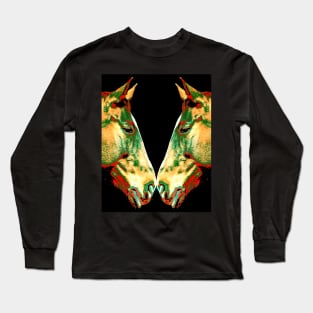 Abstract Horse Heads Long Sleeve T-Shirt